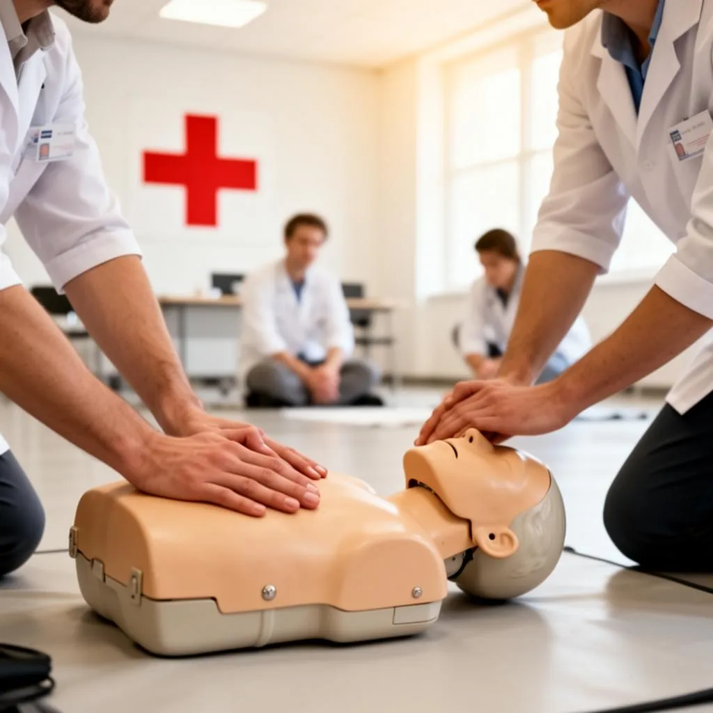 First-aid course in the English Driving School Oscar classrooms